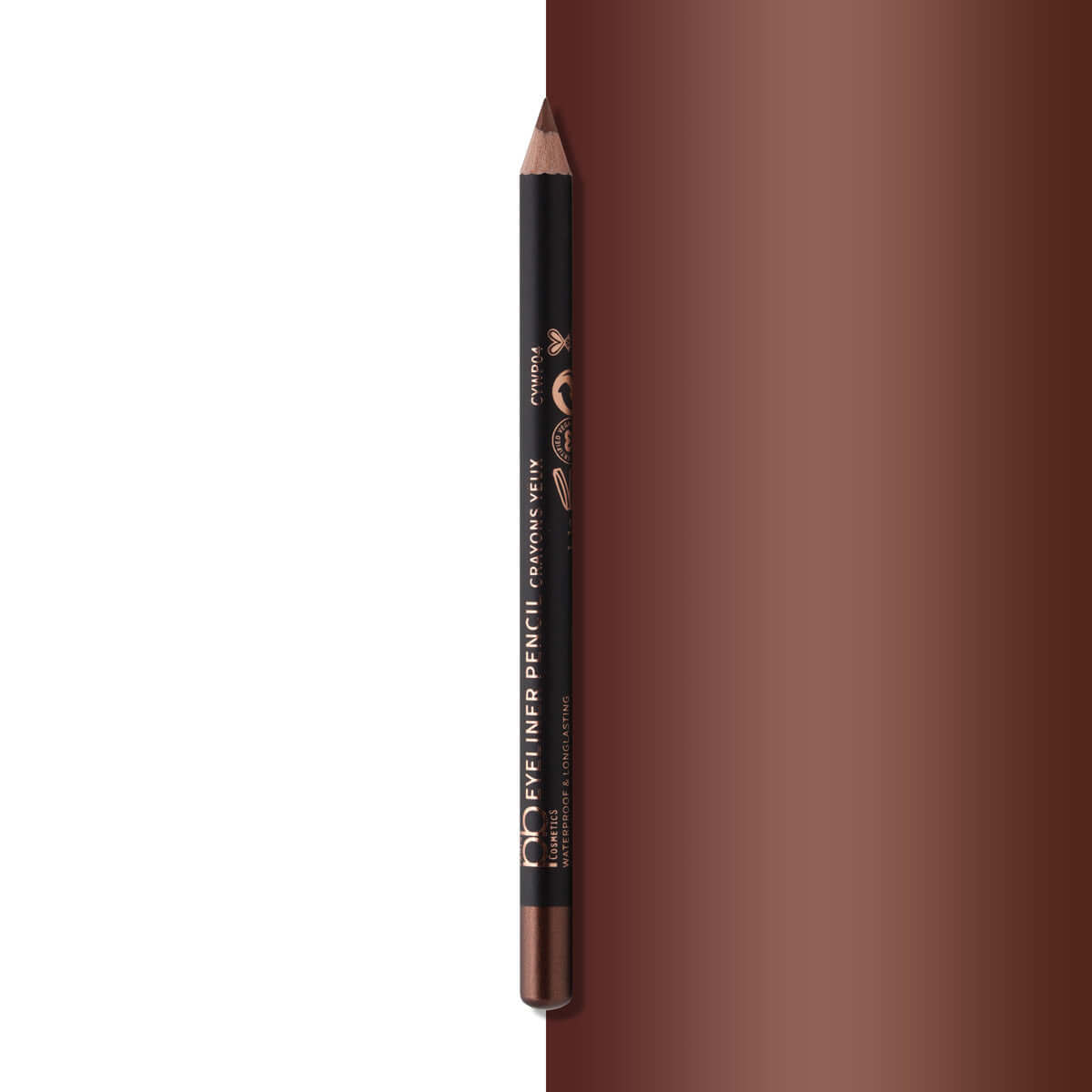 Brun Métallisé color of Crayon Yeux Waterproof | Regard Intense | Maquillage Guadeloupe