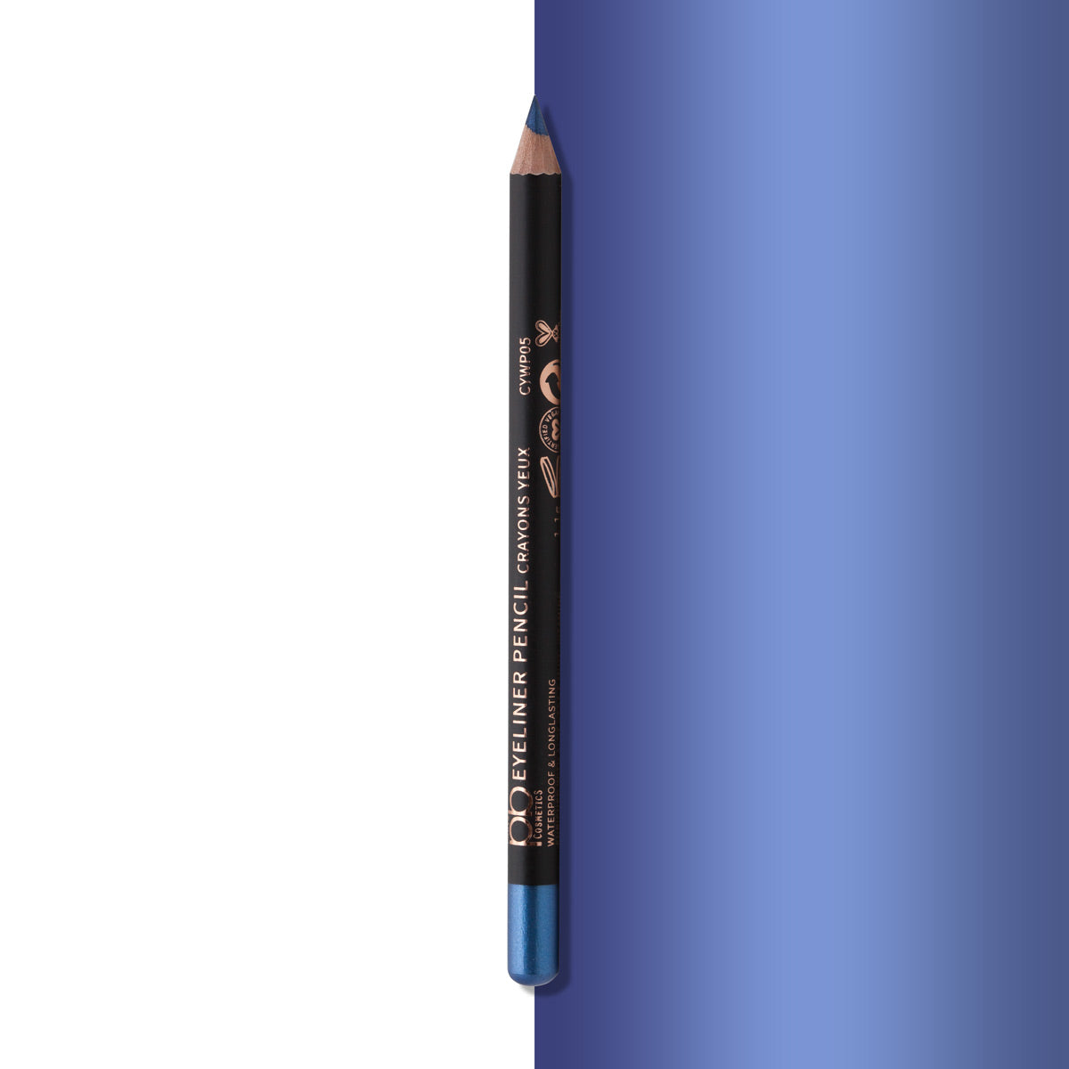 Bleu Métallisé color of Crayon Yeux Waterproof | Regard Intense | Maquillage Guadeloupe