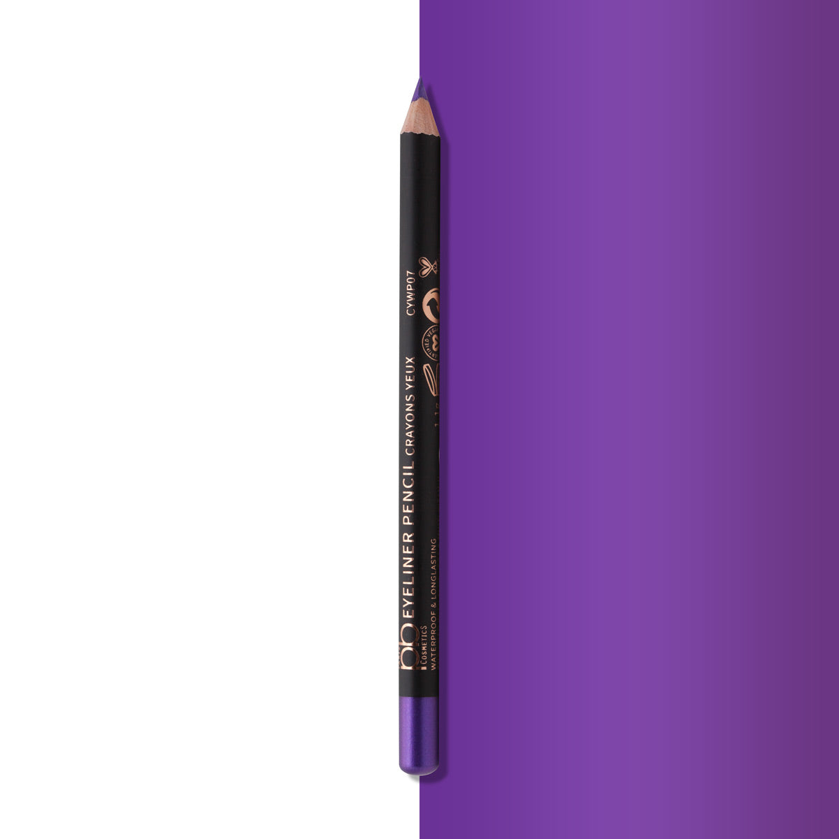 Violet Métallisé color of Crayon Yeux Waterproof | Regard Intense | Maquillage Guadeloupe