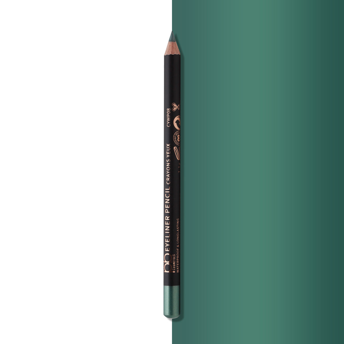 Vert Métallisé color of Crayon Yeux Waterproof | Regard Intense | Maquillage Guadeloupe