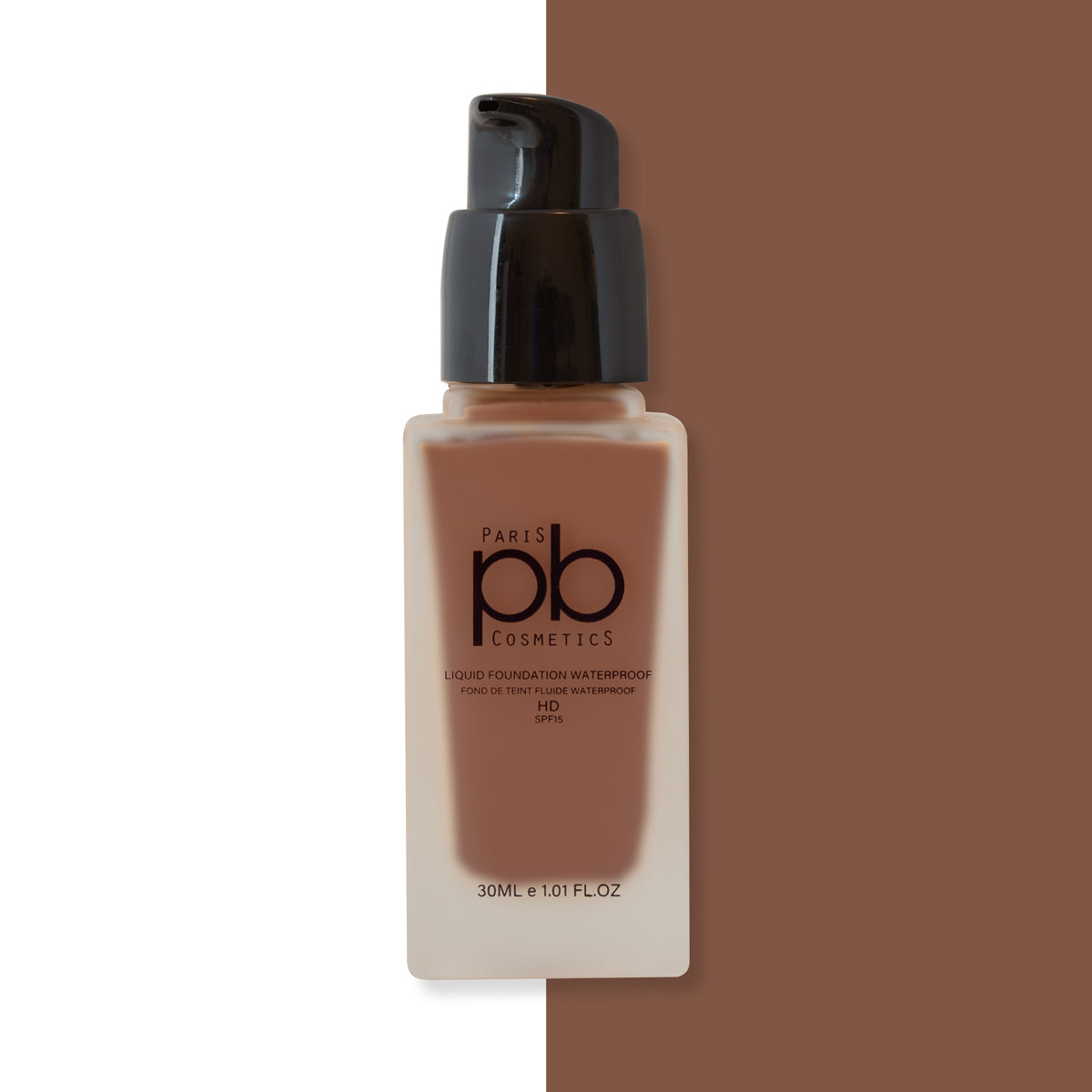 Image: Fond de Teint Fluide Waterproof SPF15 - Couvrant et hydratant. Color: Chocolat. Réf: LFWP 30ml. Idéal pour un teint impeccable et résistant. De la collection de maquillage pour les femmes - Guadeloupe.