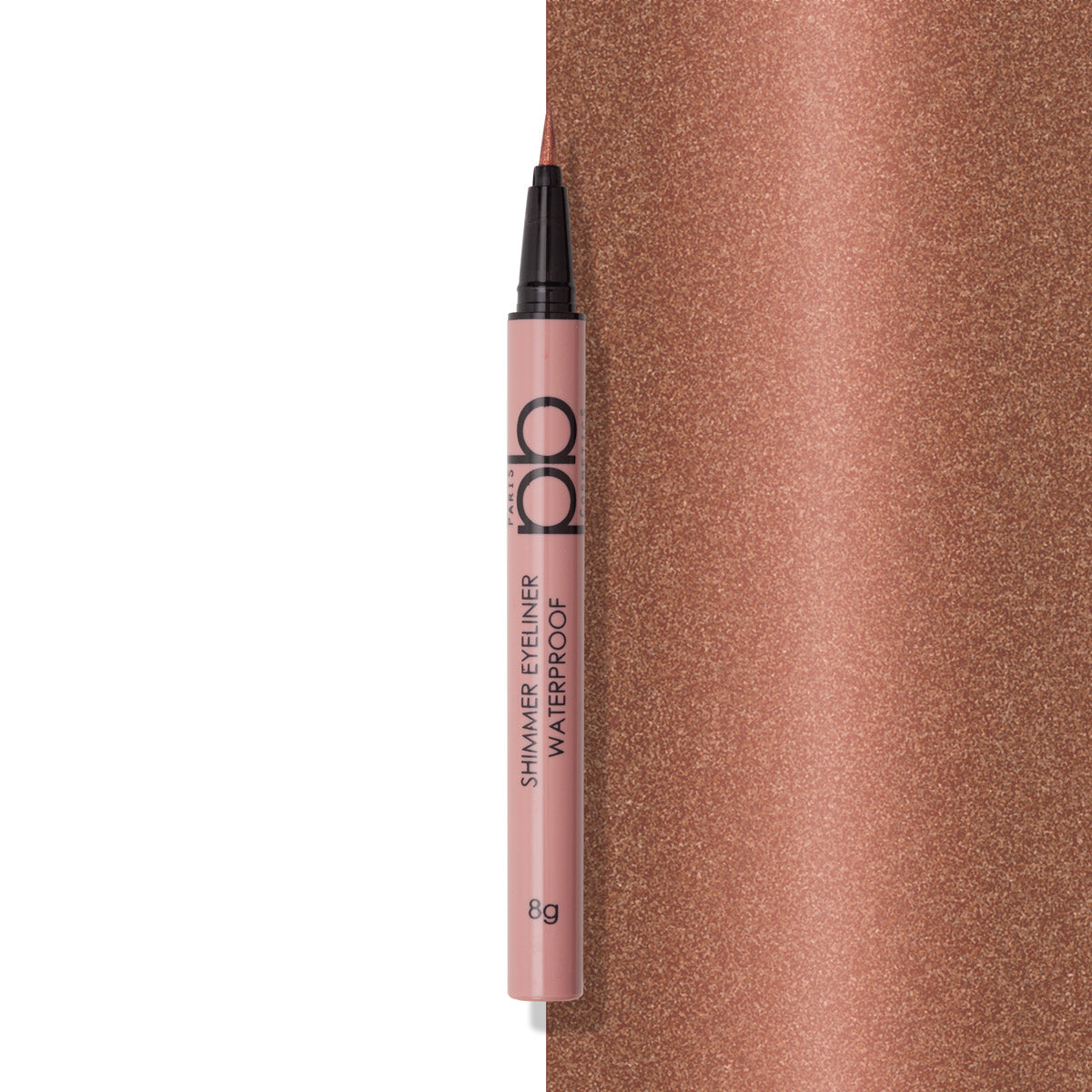 Quartz Rose color of Eyeliner Irisé Waterproof - Maquillage pour les Yeux - PB Cosmetics Guadeloupe - Éclat Scintillant - Tenue Longue Durée - Couleurs Vibrantes - Application Facile - Résistant à l'Eau.