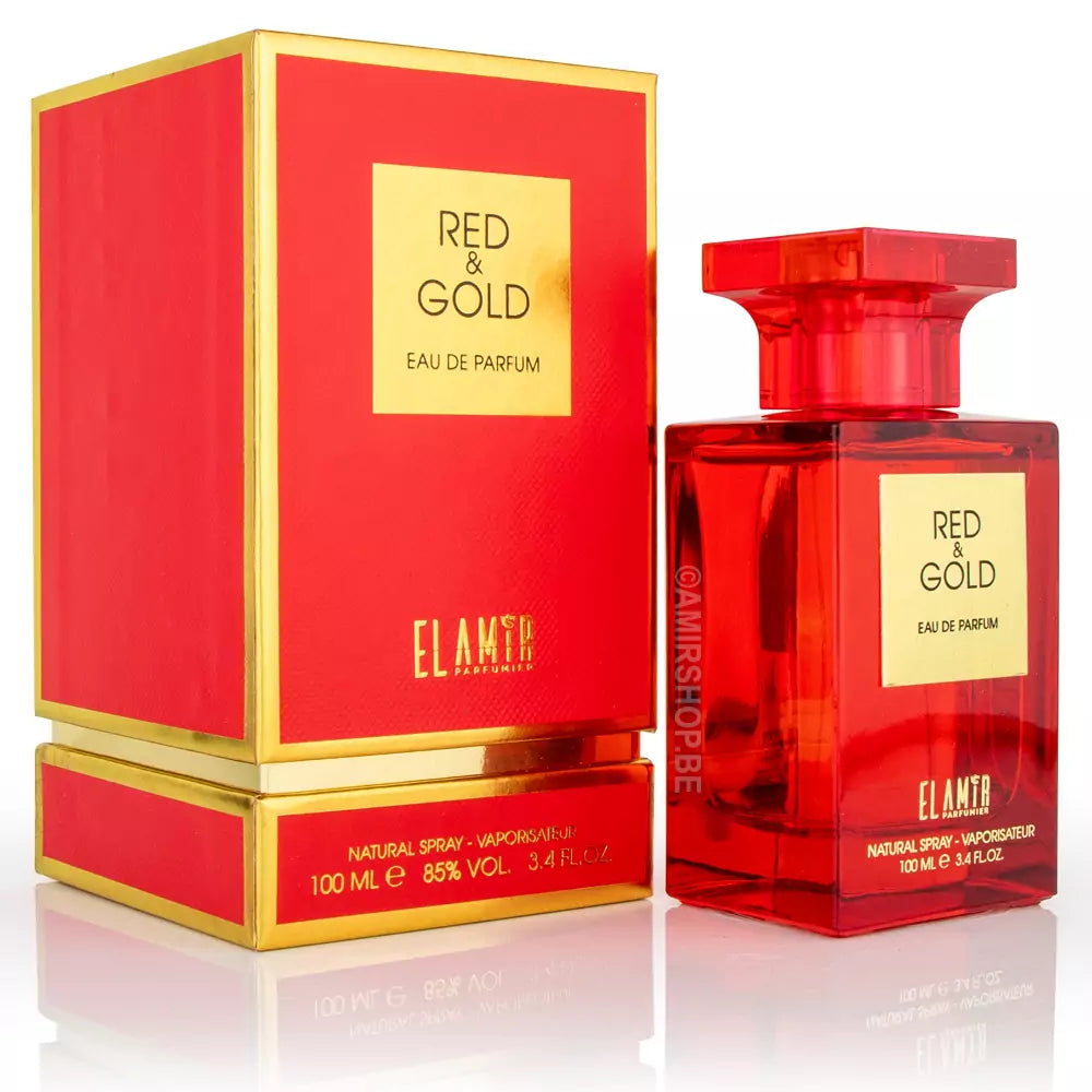 Image: Parfums ElAmir [Color: Rouge - Red & Gold] - Format 100ml, Eau de Parfum. De la collection de parfums pour les femmes - Guadeloupe.